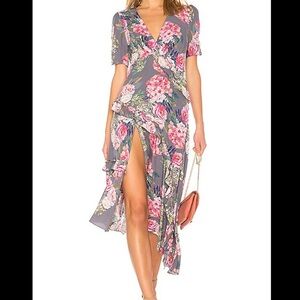 Majorelle Revolve Floral Midi Dress Size Small